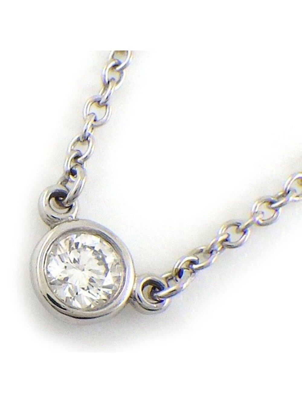 Tiffany & Co Necklace by the Yard Single 1 Point Diamond